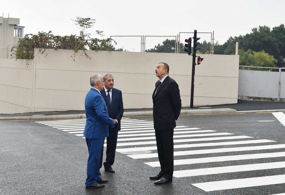 Prezident İlham Əliyev Bakıda yeni salınan yolların, parkların, yenidən qurulan küçə və prospektlərin açılışında iştirak edib - FOTO