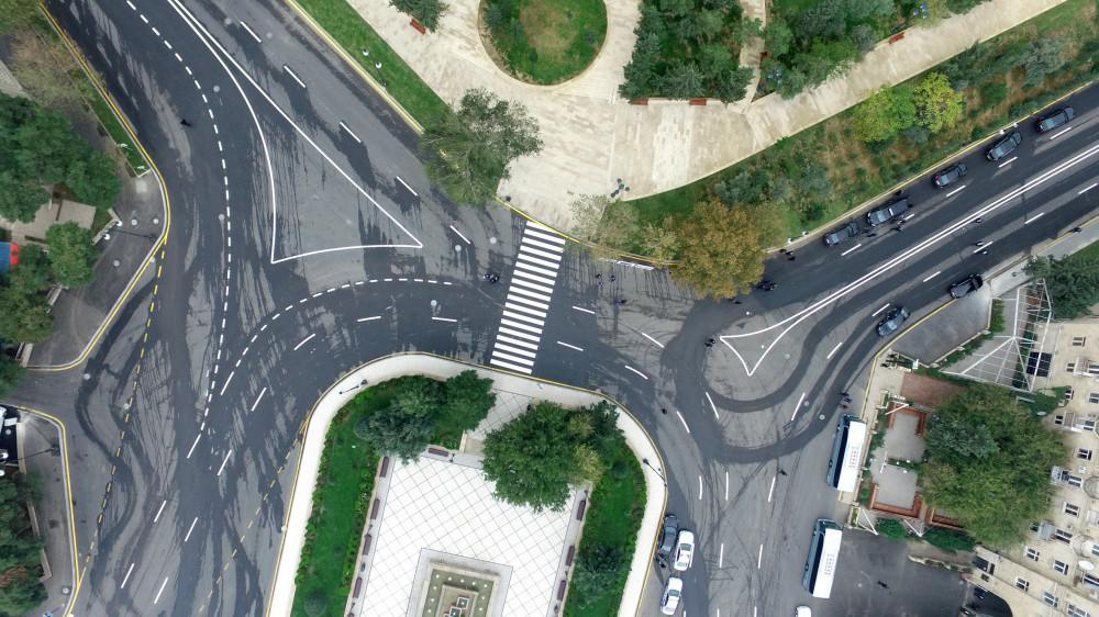 Prezident İlham Əliyev Bakıda yeni salınan yolların, parkların, yenidən qurulan küçə və prospektlərin açılışında iştirak edib - FOTO