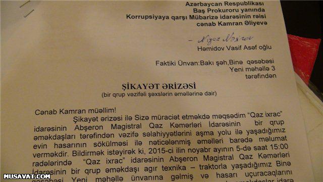 Qaz İdarəsinin rəisi vətəndaşı evsiz qoydu - FOTO