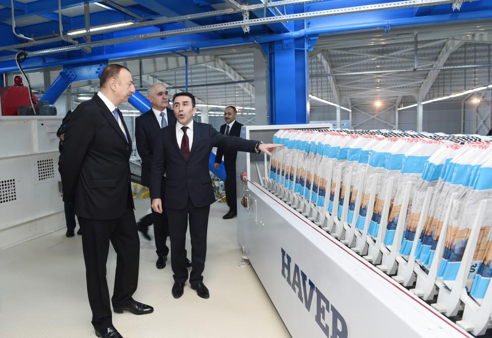 Prezident İlham Əliyev yeni zavodun açılışında iştirak edib - YENİLƏNİB - FOTO
