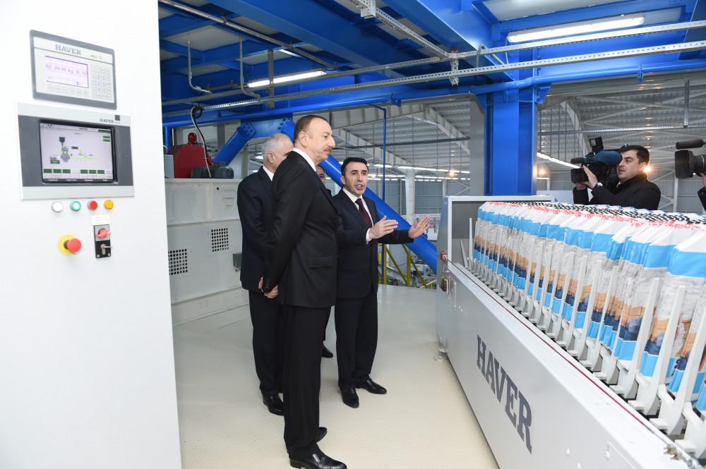 Prezident İlham Əliyev yeni zavodun açılışında iştirak edib - YENİLƏNİB - FOTO