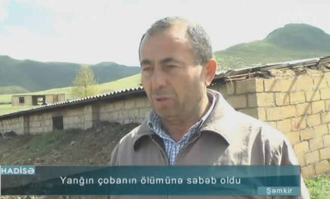 Şəmkirdə çoban fermada yandı - VİDEO - FOTO