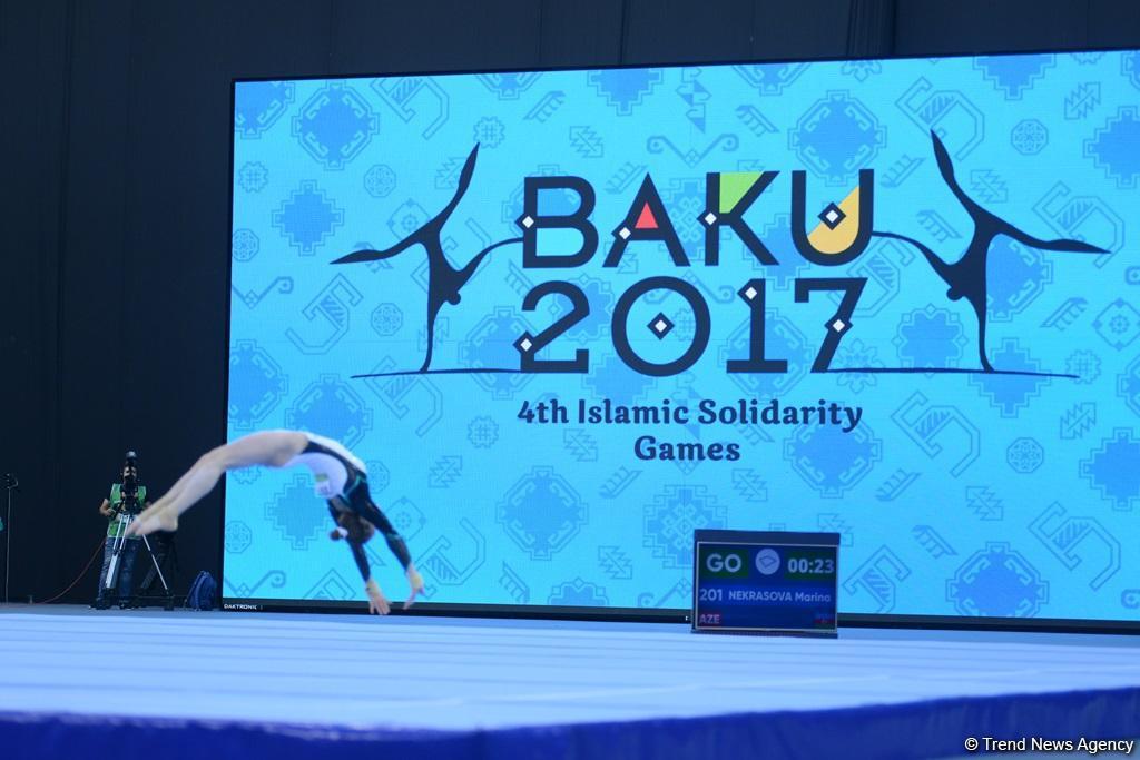 İdman gimnastikası üzrə Azərbaycan komandası İslamiadada qızıl medal qazandı - FOTO