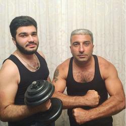 Rafael İsgəndərov oğlu ilə - FOTO