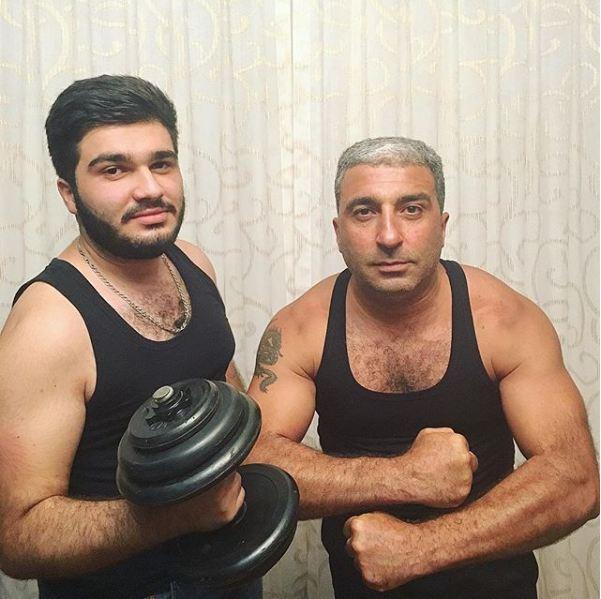 Rafael İsgəndərov oğlu ilə - FOTO