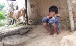 Baba nəvəsini 5 il tövlədə bağlı saxladı - Hindistanda dəhşət - FOTO