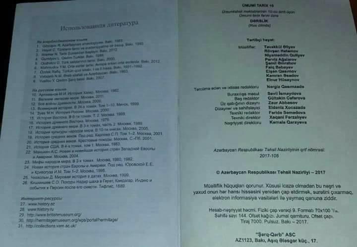 Tarix dərsliyi ətrafında qalmaqal böyüyür: "Onu yazanın özü ermənidir..." - FOTO