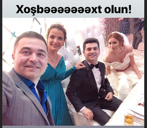 İlkin Həsəni həyat yoldaşı ilə dostunun toyunda - FOTO