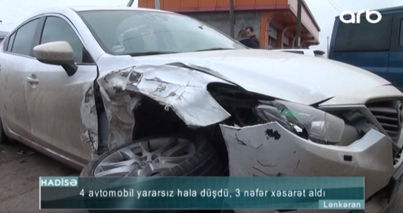 "Mənim maşınıma dəyib, digərinin üstünə aşdı" - Lənkəranda QƏZA - VİDEO - FOTO