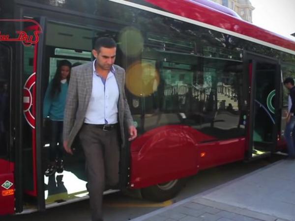 Avtobusda qadın sərnişin sürücü ilə qırğına çıxdı - <span class="color_red">VİDEO</span>