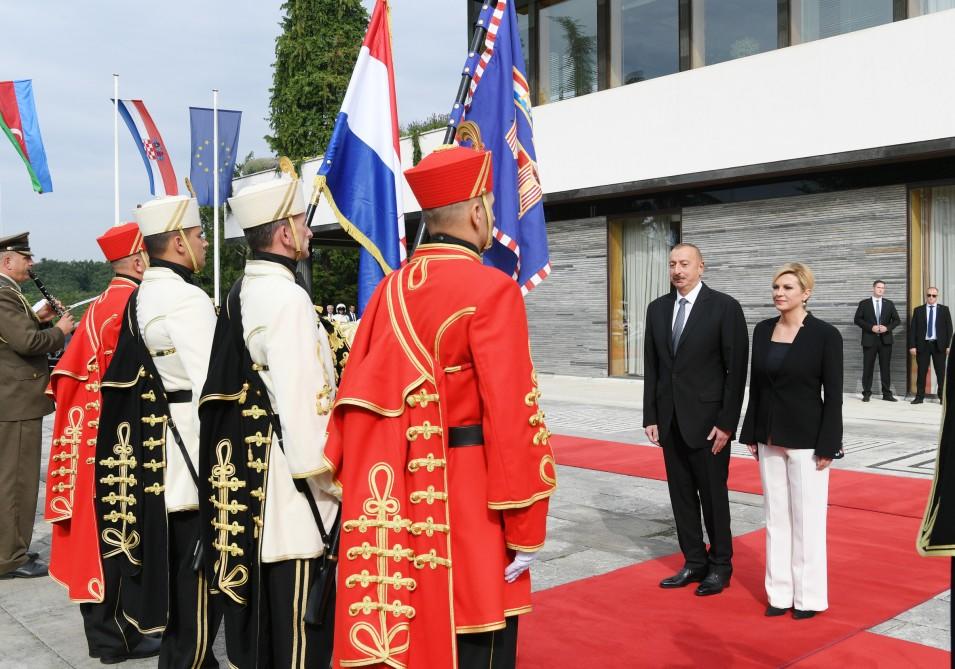 Azərbaycan və Xorvatiya prezidentləri mətbuata bəyanatlarla çıxış ediblər - YENİLƏNİB - FOTO