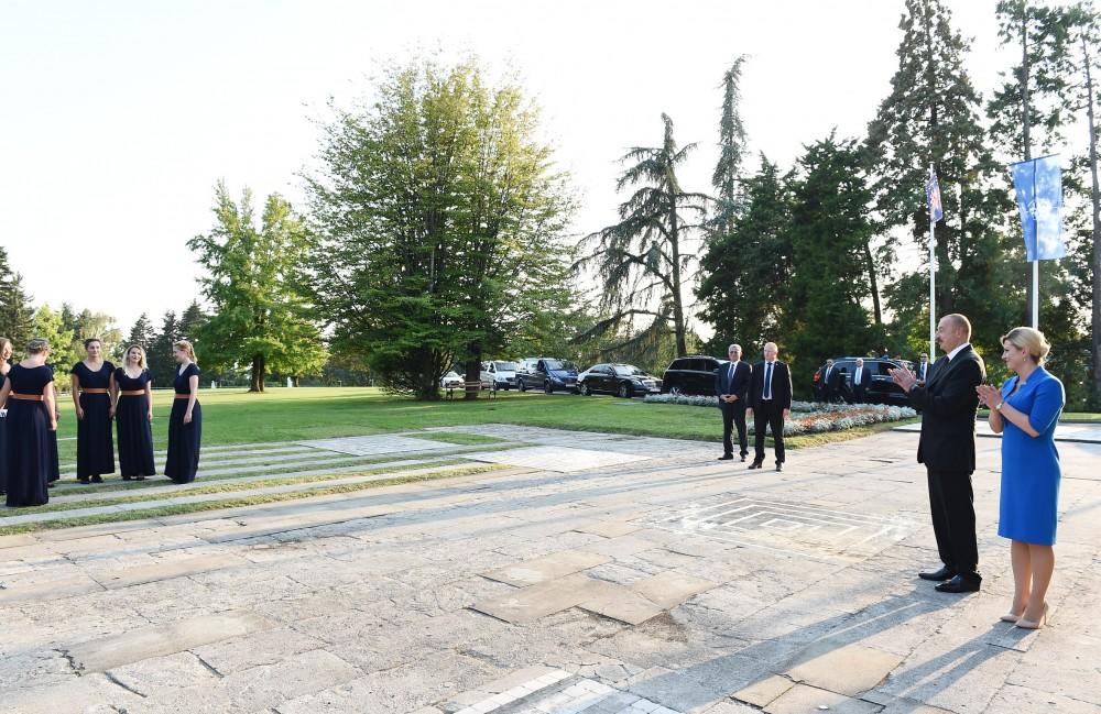 Azərbaycan və Xorvatiya prezidentləri mətbuata bəyanatlarla çıxış ediblər - YENİLƏNİB - FOTO