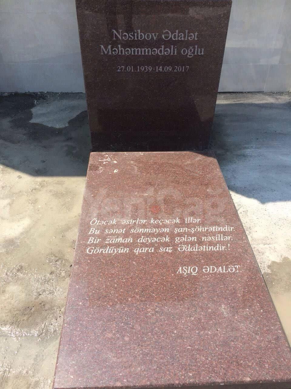 Dədə Ədalətin məzar daşına yazılanlar: “Vəsiyyət etmişdi ki...” - ViDEO - FOTO