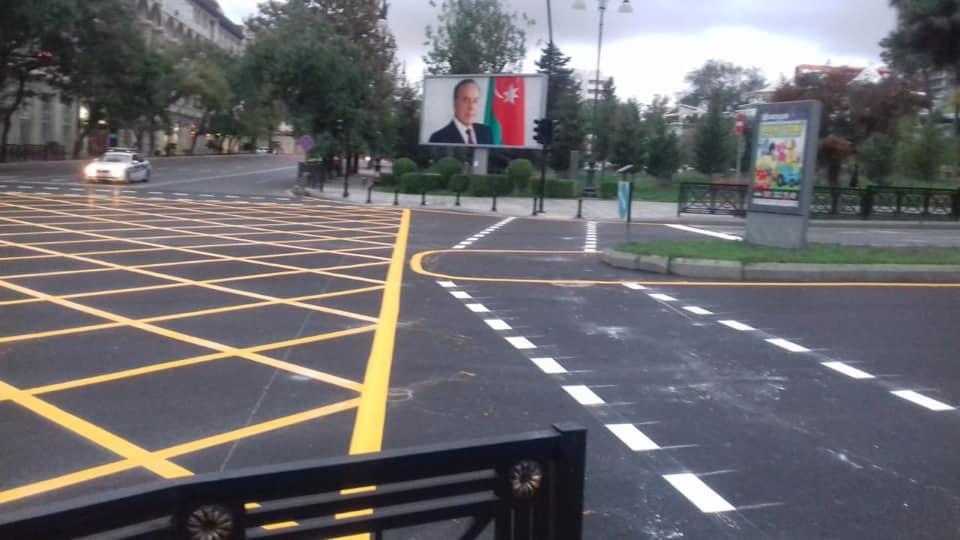 Paytaxtda yolda "tor quruldu" - Nəqliyyatın kilidlənməsinin qarşısını almaq üçün - FOTO