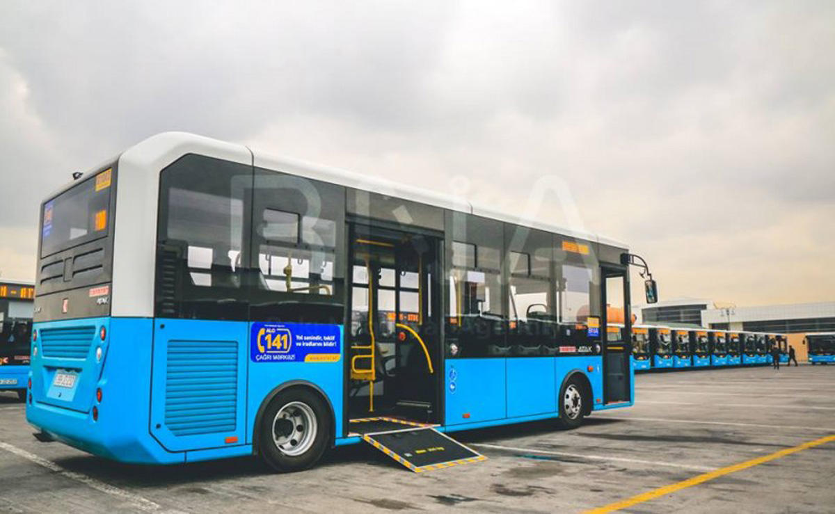 160 nömrəli marşrut xətti üzrə YENİ AVTOBUSLAR - FOTO
