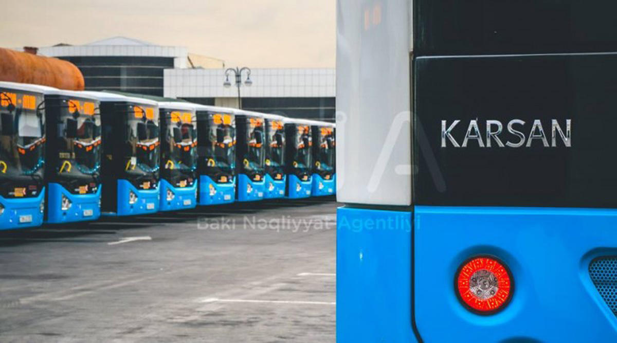 160 nömrəli marşrut xətti üzrə YENİ AVTOBUSLAR - FOTO