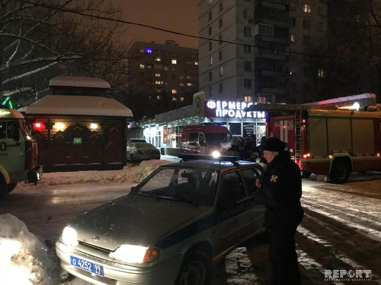 Moskvada "Starıy Baku" kafesi yandı - VİDEO - FOTO