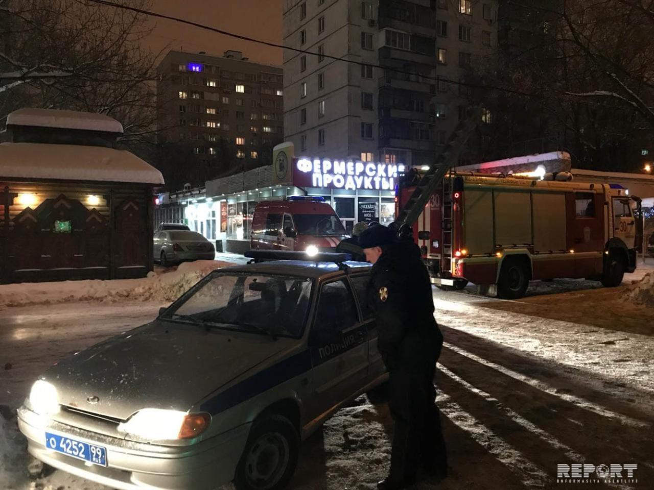 Moskvada "Starıy Baku" kafesi yandı - VİDEO - FOTO