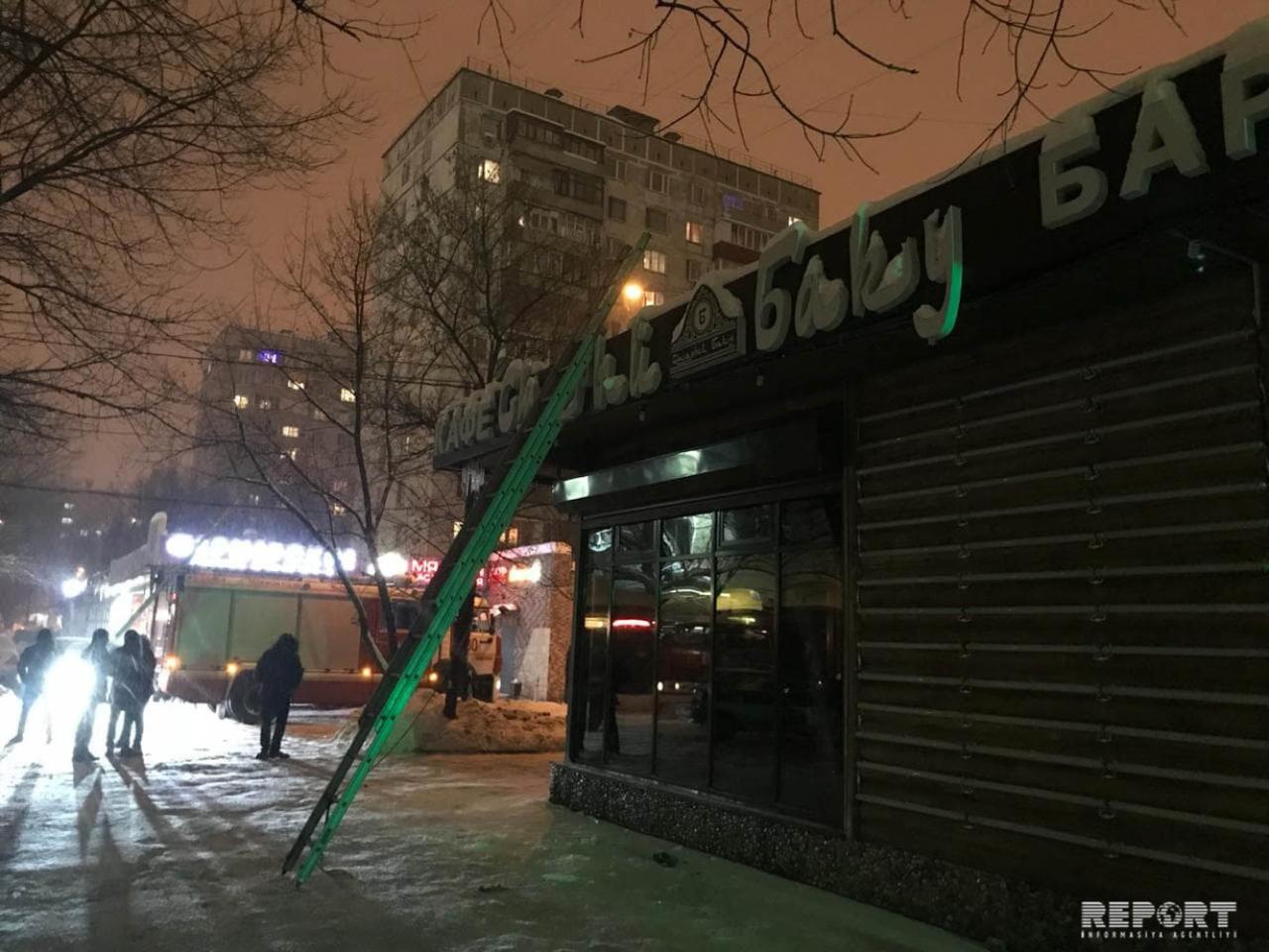 Moskvada "Starıy Baku" kafesi yandı - VİDEO - FOTO