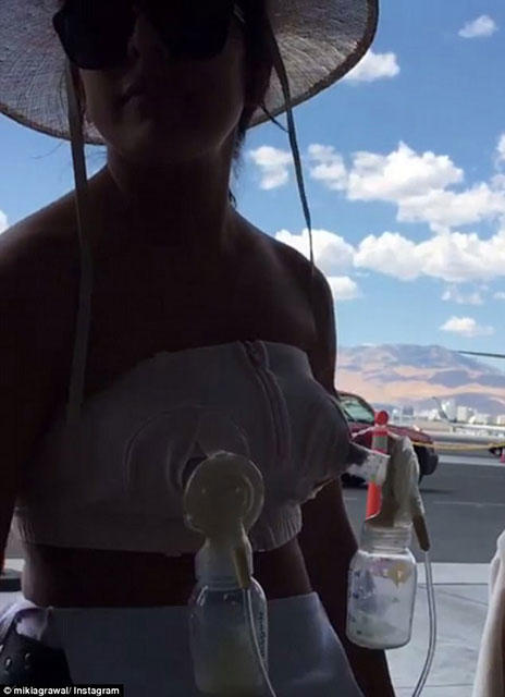 Yeni doğan məşhur biznes ledi südünü sağıb, insanlara payladı - FOTO