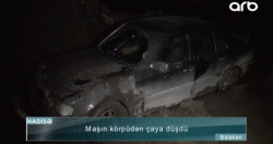 Yolu tanımayan sürücü maşını çaya aşırdı - VİDEO - FOTO