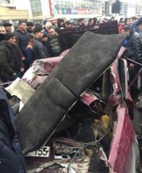 Bakıda avtobus dəhşətli qəza törətdi: 2 nəfər yaralanıb - YENİLƏNİB - VİDEO - FOTO