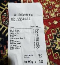 Bakıda restoranda "göz qamaşdıran" hesab - DİQQƏTLİ OLUN! - FOTO