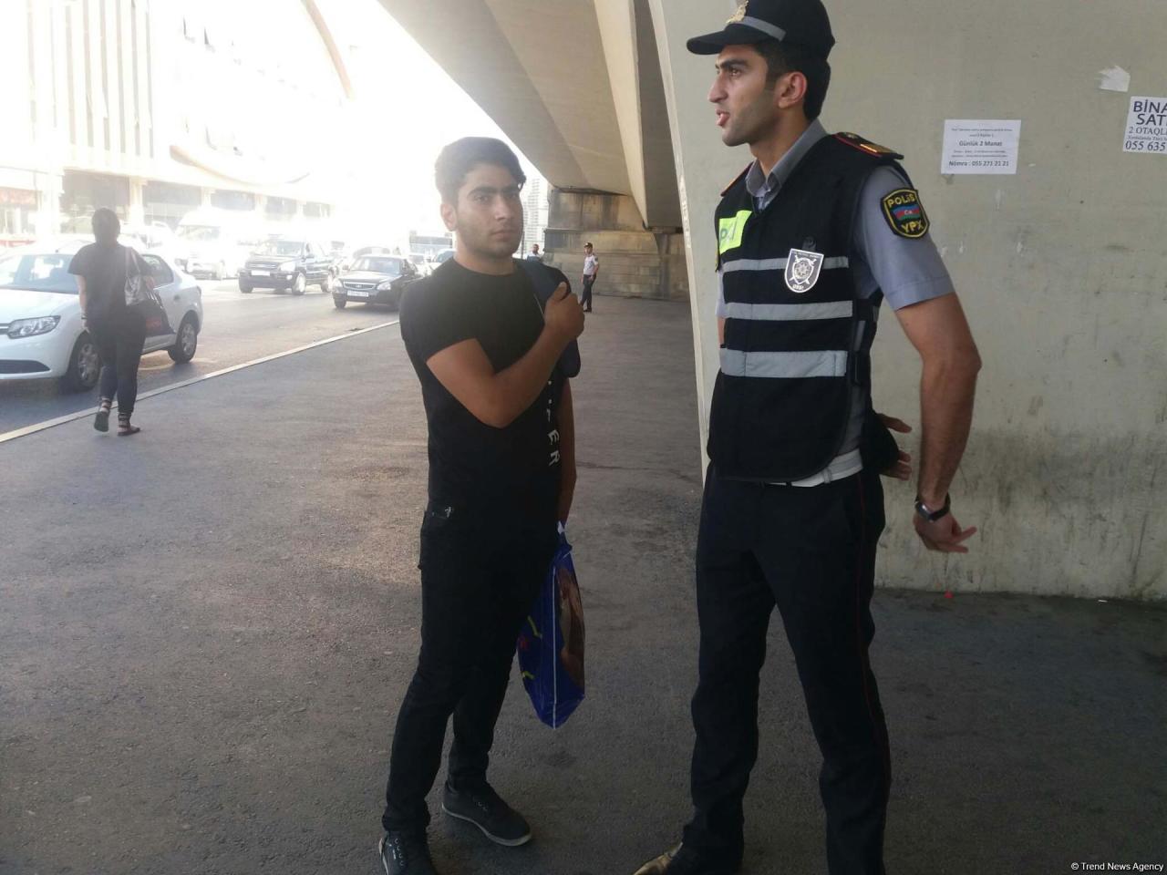 Yasamalda reyd: 150 piyada, 18 sürücü saxlanıldı - FOTO