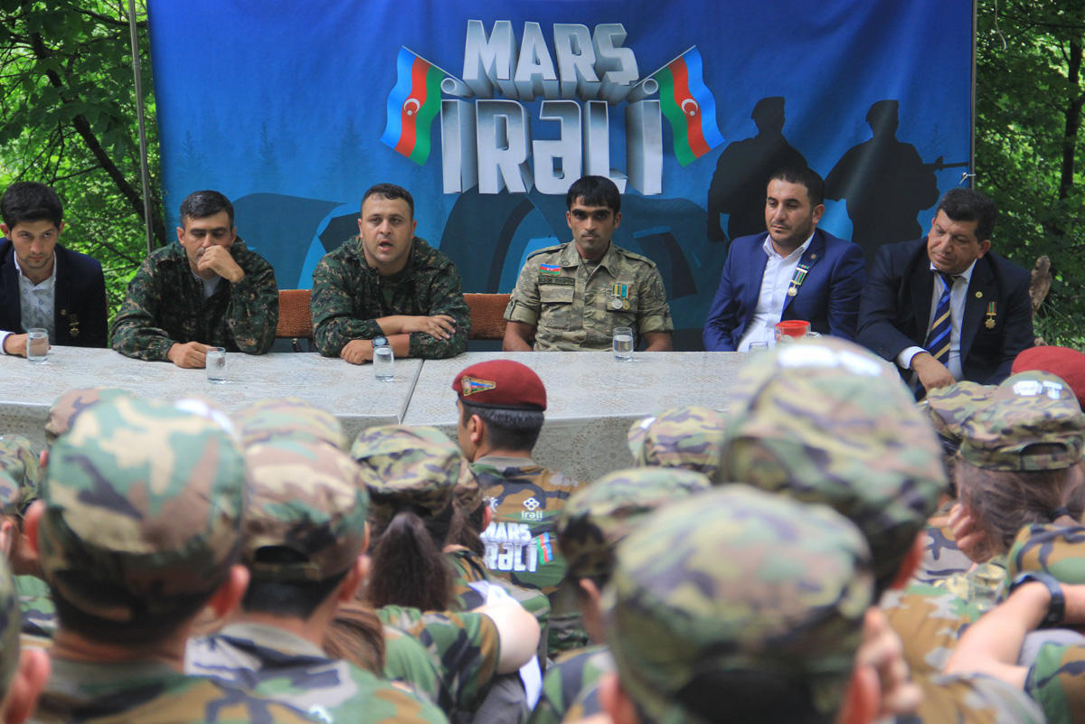 "Marş İrəli" iştirakçıları Ballıqaya ərazisində yerləşən "Hər şey vətən üçün" yazılan zirvəyə yürüş ediblər - VİDEO - FOTO