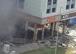 "KFC"də partlayış: <span class="color_red">yaralılar var</span>