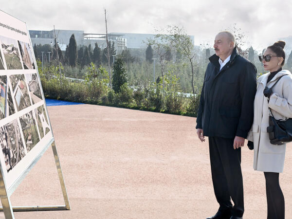 Prezident və birinci xanım Bakıda yeni parkın açılışında iştirak edib - FOTO