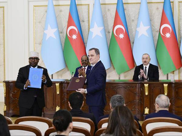 Azərbaycan ilə Somali arasında imzalanmış sənədlərin mübadiləsi mərasimi olub - FOTO