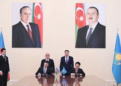 Bakıda Azərbaycan və Qazaxıstan arasında bir sıra sənədlər imzalandı - <span class="color_red">FOTOlar</span>