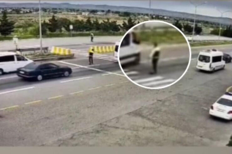 Bakı-Quba yolunda "Sprinter" sürücüsü polisdən belə qaçdı -