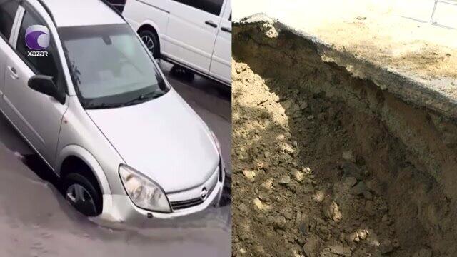 Bu yol ikinci dəfə çökdü -