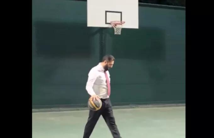 Basketbol oynadı, gündəm oldu -