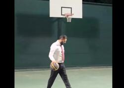 Basketbol oynadı, gündəm oldu - <span class="color_red">VİDEO</span>