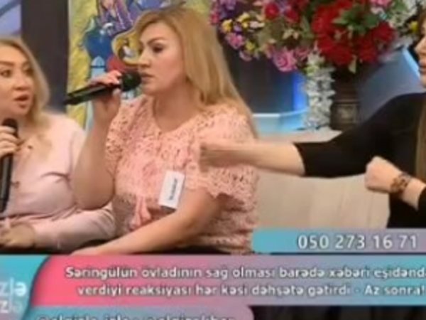 Efirdə aktrisa ilə iştirakçı arasında dava - tibbi yardım göstərildi - <span class="color_red">VİDEO</span>