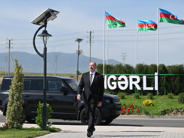 Prezident Ağdam rayonunun Kəngərli kəndinin birinci mərhələsinin açılışında iştirak edib - FOTO
