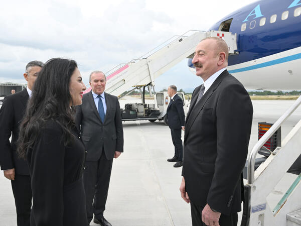 İlham Əliyev Albaniyaya işgüzar səfərə gedib - <span class="color_red">FOTO</span>