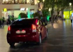 &quot;Tarqovıy&quot;da piyadaların arasında &quot;Prius&quot; sürdülər - VİDEO