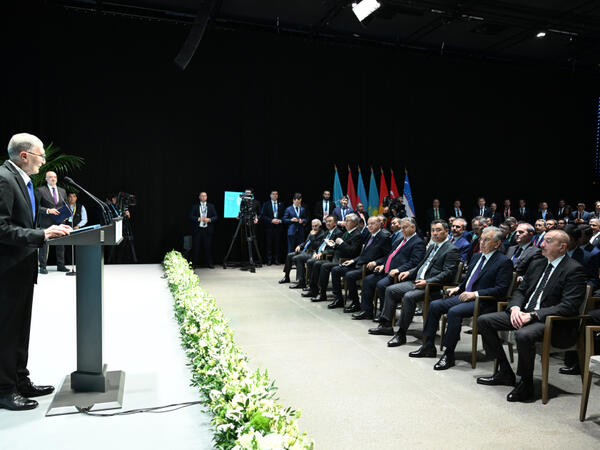 Prezident Əziz Sancarın Əlişir Nəvai Beynəlxalq Mükafatı ilə təltif olunması mərasimində iştirak edib - FOTO