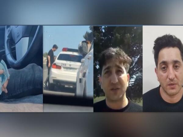 Yol polisini təhdid edən sürücü həbs olunub - VİDEO