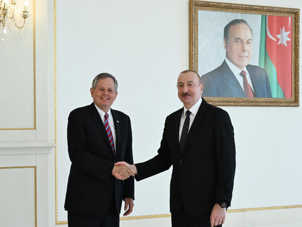 Prezident ABŞ Senatının Xarici Əlaqələr Komitəsinin üzvünü qəbul edib - FOTO