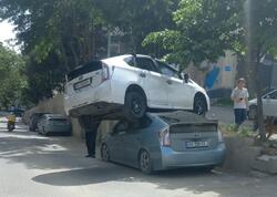 &quot;Prius&quot;ların iştirakı ilə qəribə QƏZA