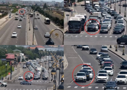 Bakıda 3 maşın qəza törətdi, saat yarım tıxac oldu