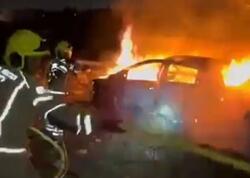 Zərbələrdən sonra Hayfada güclü yanğın başladı - <span class="color_red">VİDEO</span>