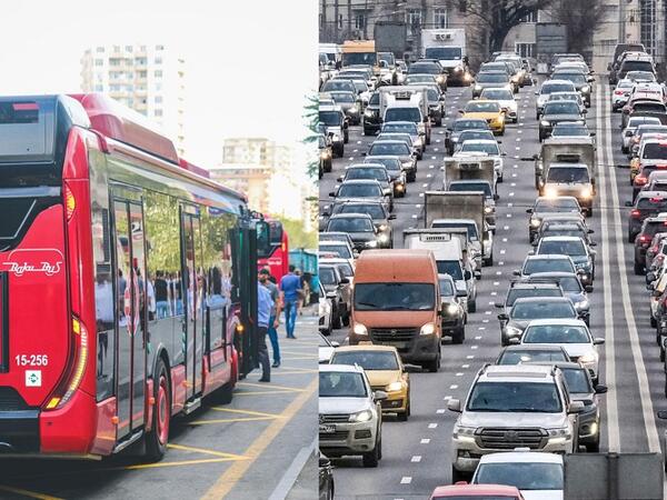 Bakıda minlərlə insan şəxsi maşından imtina etdi