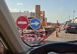 1 aydır ki, Binəqədi yolu &quot;bağlıdır&quot; - Kilometrlərlə tıxac yaranır: sakinlər yolda qalıb - VİDEO