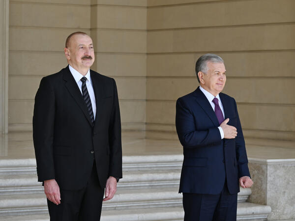 Şavkat Mirziyoyevin rəsmi qarşılanma mərasimi olub - <span class="color_red">FOTOlar</span>